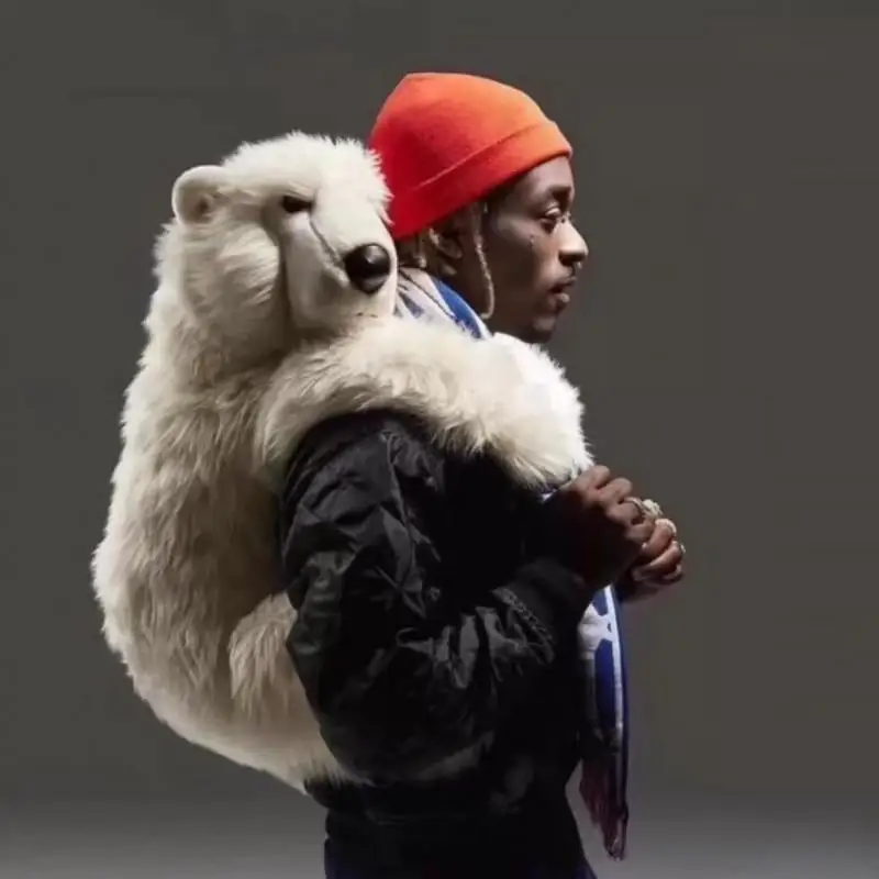 Autumn And Winter New Fashion Polar Bear Appearance Design Backpack For Women Long Plush Sexy Leopard Pattern Women's Bag Trendy - AliExpress Women's Handbags