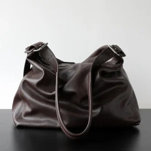 Niche Light Luxury Vegetable Tanned Cowhide Neutral Simple Wind Large Capacity Shoulder Bag Retro Versatile Lazy Messenger Bag - AliExpress Women's Handbags