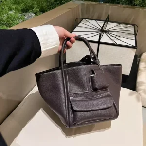 Premium Niche Design First-layer Cowhide Pocket Handbag One Pack of Dual-purpose Vegetable Basket Single Shoulder Commuter - AliExpress Women's Handbags