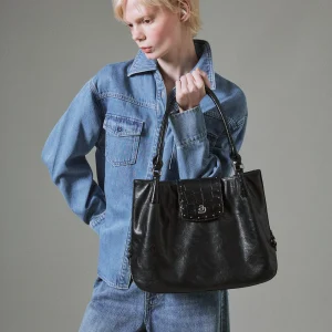 JACD Retro Black Handbag Large Capacity Commuter Tote Bag Women's Underarm Single Shoulder Bag Stylish Commuter Handbag - AliExpress Women's Handbags
