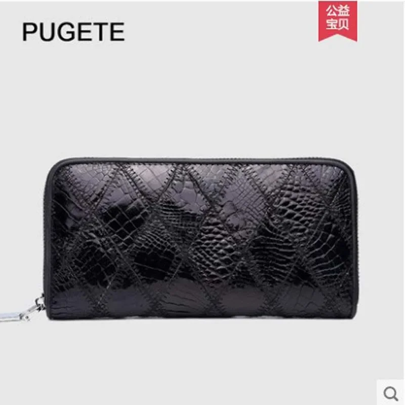 pugete Crocodile leather handbag, wallet, women bag, genuine zipper clutch, high-grade women clutch with large capacity - AliExpress Women's Handbags