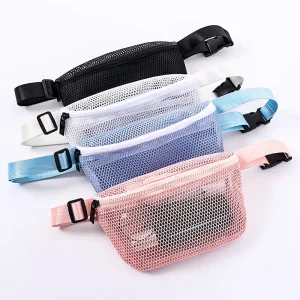 DHL50pcs Fanny Packs Women Nylon Plain Large Capacity Hollow Out Mesh Travel Waist Bag Mix Color - AliExpress Women's Handbags