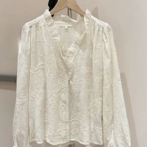 Heidd BA2026 Spring Summer Heavy Work Long Sleeve Shirt with Embroidered Walnut Flower Soft Lace Collar Women's Fashion - AliExpress Shirts & Blouses