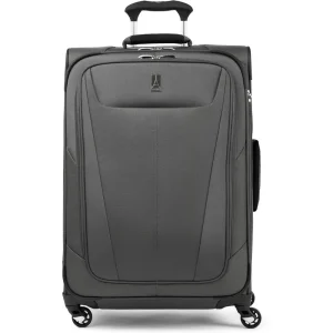 Expandable 25-Inch Lightweight Spinner Suitcase with 4 Wheels, Grey, Medium Size for Men & Women - AliExpress Luggage