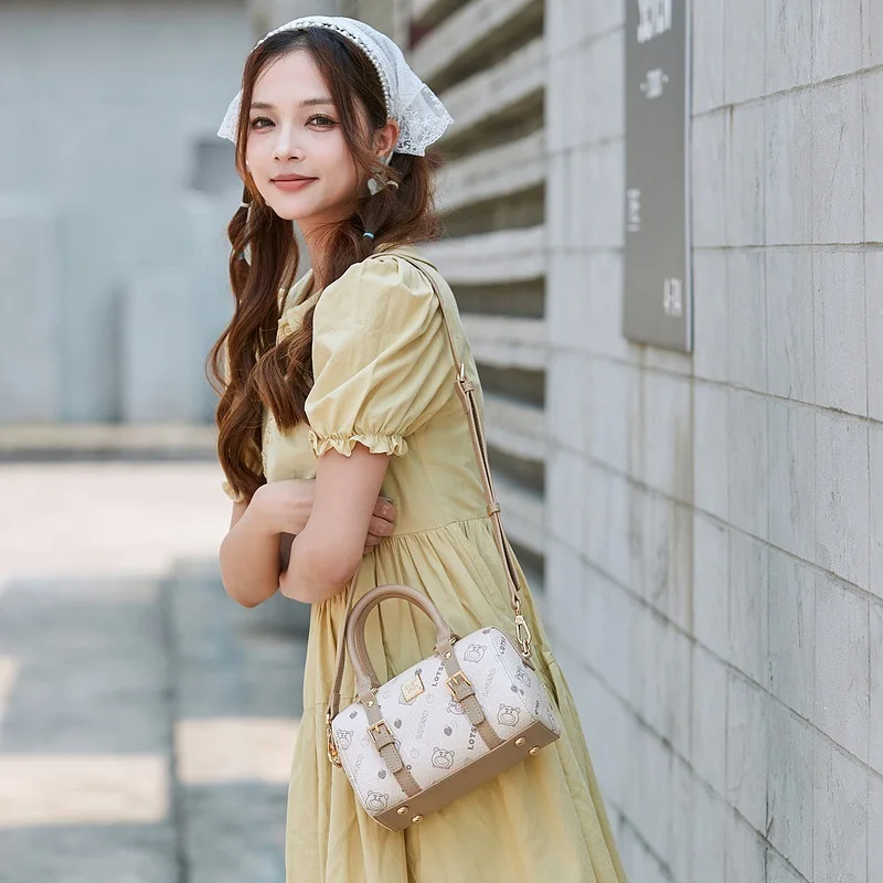 Genuine Disney Purses And Handbags Original Case Cute Strawberry Bear Fashion Women's Bag High Value Printed Portable Messenger - AliExpress Women's Handbags