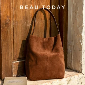 BEAUTODAY Shoulder Bags Handbags Set 2 in 1 Women Cow Suede Leather Large Capacity Solid Ladies Composite Bags Handmade 62144 - AliExpress Women's Handbags