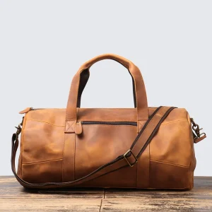 Cowhide Leather Duffle Weekender Bags Carry On Messenger Bag Men's Vintage Duffel Travel Bag Gym Sport Tote Bags Leathfocus - AliExpress Travel Bags