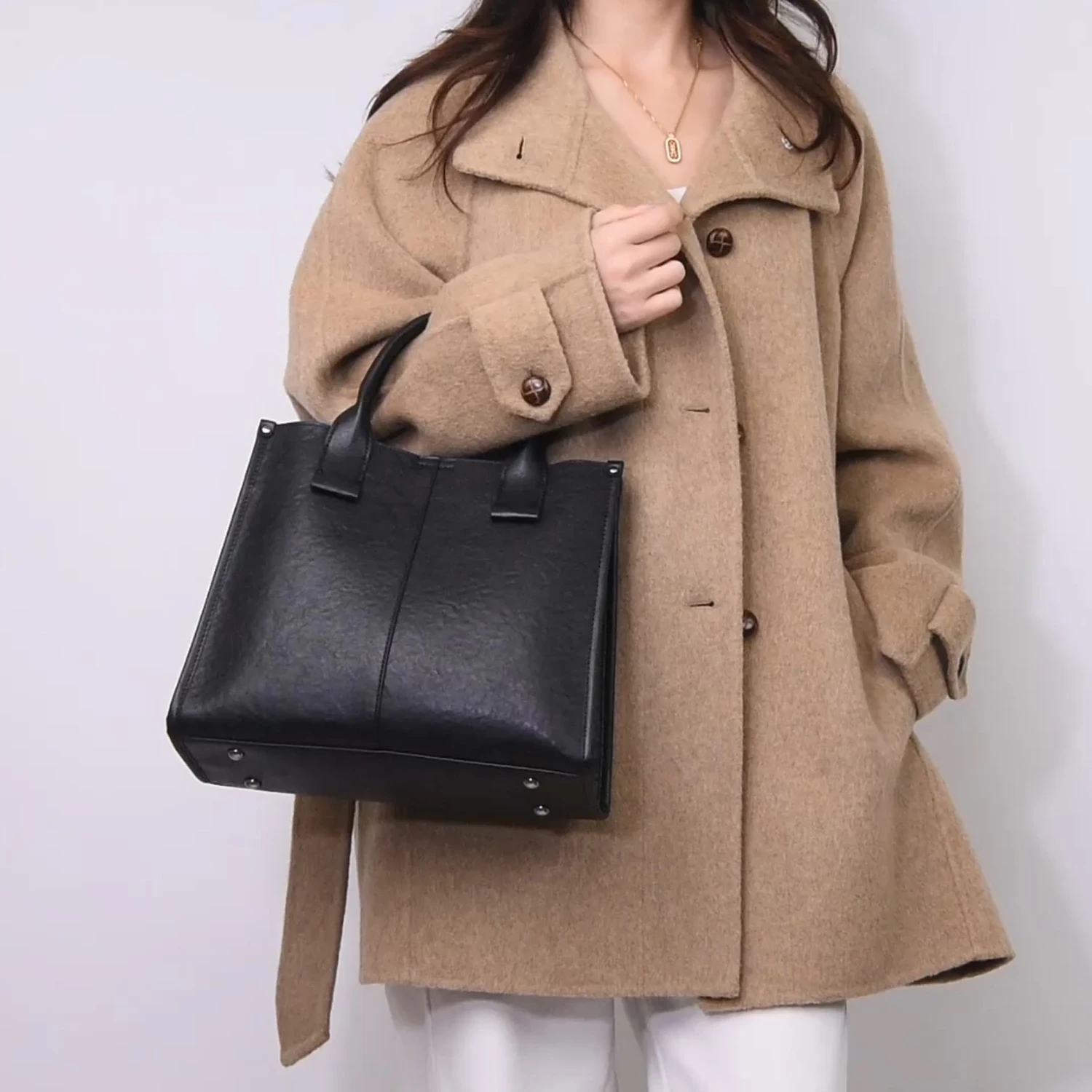 Women's bag Genuine leather solid color crossbody bag minimalist fashionable Female Large Capacity designer Luxury brand handbag - AliExpress Women's Handbags