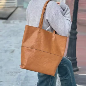 Vegetable Tanned Genuine Leather Top-Grain Leather Tote Bag Woman Large Capacity Shoulder Bag Retro Large Bag Parent-Child Bag - AliExpress Women's Handbags