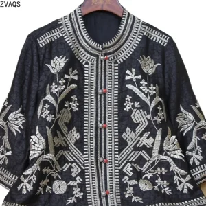 ZVAQS 100% Mulberry Silk Woman Clothes 2026 Spring Summer Wanxiangsi High-end Heavy Embroidery Xiangyunsha Coat for  Women고퀄 티셔츠 - AliExpress Shirts & Blouses
