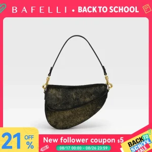 BAFELLI 2026 Women's Saddle Handbag Luxury Designer Brand Crossbody Shoulder Fashion Evening Bag Female Purse Original - AliExpress Women's Handbags