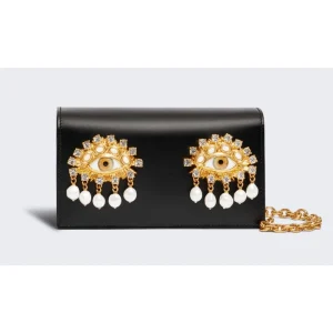 Luxury Designer Clutch Evening Bag Female High Quality Eye Motif Pearl Tassel Crystal Chain-Link Accents Elegant Shoulder Bag - AliExpress Women's Handbags
