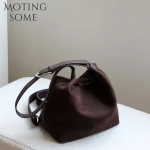 MOTINGSOME Luxury Designer Bags Woman New in Handbag First-layer Cowhide Bucket Shoulder Bag Minimalist Soft Hobo Armpit Tote - AliExpress Women's Handbags