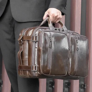 Genuine Leather Luggage Travel Bag Men's Leather Travel Fashion Multi-Function Duffle Bag Large Tote Weekend Bag - AliExpress Travel Bags