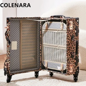 COLENARA Luggage Travel Set Large Capacity Trolley Case 20 inch PU Leather Boarding Case 22"24"26"28" Women's Rolling Suitcase - AliExpress Luggage