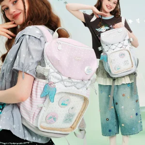 Design Angel Dual Shoulder Bag High School Computer Backpack Traveling Middle School Girls New Style Class Trip Laptop Bag - AliExpress Women's Handbags