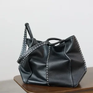Genuine Leather Luxury Tote For Women Soft Real Cowhide Shoulder Bag Large Capacity Handbag Semi-handmade Stitching - AliExpress Women's Handbags