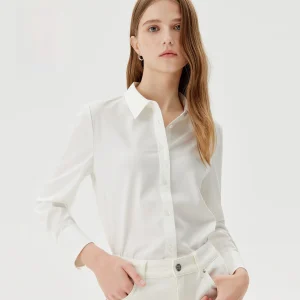 PRICH Simple Elegant Pure Color Shirt Flip Collar Office Ladylike Commute Top Women's Autumn New Style Polyester Fiber Long S... - AliExpress Shirts & Blouses