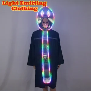 Halloween Couple Funny LED Costumes Men Women Masquerade Ball Stage Performance Cosplay Glow The Dark Outfits Party Wear New - AliExpress Functional Apparel