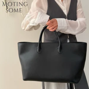 MOTINGSOME Minimalism Woman Tote Bag Luxury Leather Oversized Spring New in Handbag Lagre Capacity Daily Big Black Purse 2026 - AliExpress Women's Handbags
