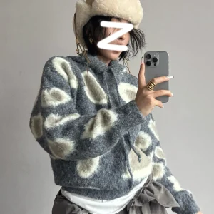 Chic Lightweight Knitted Sweater Women's New 2026 Casual Design Lazy Sle Soft Loose Hooded Knitwear Coat for Autumn Winter - AliExpress Sweaters&Jumpers
