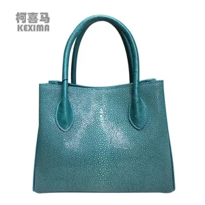 yongliang new  Pearl fish skin  Female bag women stingray leather handbag  Hand bag  Single shoulder bag green - AliExpress Women's Handbags