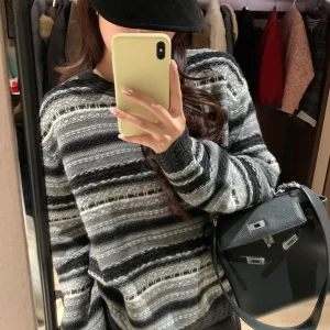 NAZ Large Size 00 Wool Knitted Fair Isle Women's Sweater Striped Lazy Sle Winter Top Float Line Camere Knitwear - AliExpress Sweaters&Jumpers