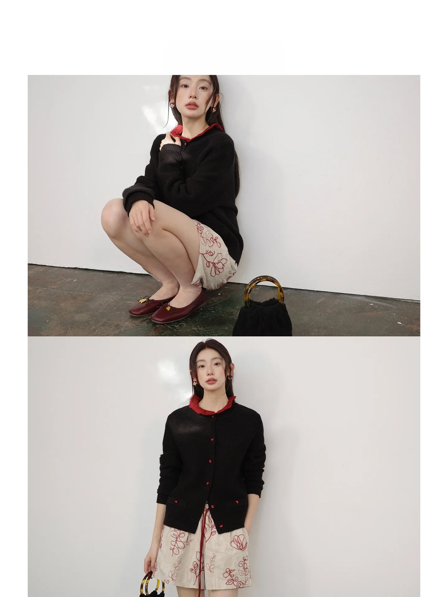Detachable Collar Knitted Sweater Color Blo Casual Loose Fit Women's Faion Top Independent Bug 26ss 'Subtle Thought' - AliExpress Sweaters&Jumpers
