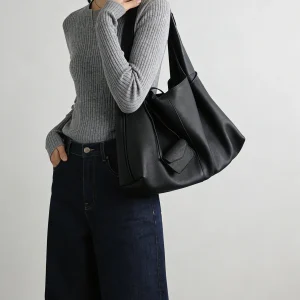 Minimalist Shoulder Tote Bag Large-Capacity Full-Grain Leather Tote Bag Shoulder Bag for Women - AliExpress Women's Handbags