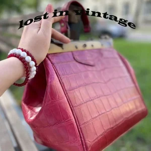 LOST IN VINTAG Artficial Leather Bags Party  Purse Clutch Bronze Frame Fittings Handbag Proudly Carried In Hand 35x24x15cm - AliExpress Women's Handbags