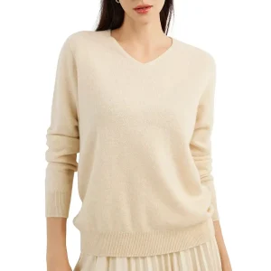 100% Pure Cashmere Women's Knit Sweater V-Neck Long Sleeve Fall Winter Warm Soft Knit Pullover New Knitted Tops Women's Clothing - AliExpress Sweaters&Jumpers