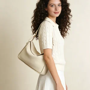 Fashionable Top-Layer Cowhide Leather Ladies Shoulder Bag Underarm Bag High-End Handbag Hobos Handbag - AliExpress Women's Handbags