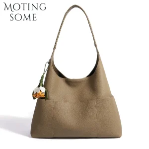 MOTINGSOME Soft Genuine Leather Handbag Multiple Pockets Woman Bucket 2026 New Large-capacity Light Luxury Shoulder Summer Bag - AliExpress Women's Handbags