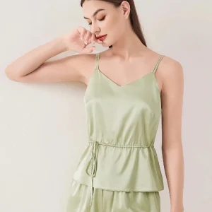 Heavy Mulberry Silk Pajamas Women Camisole Shorts and Trousers Three-piece Set Casual Summer Cami Pajama Loungewear Lingerie PJs - AliExpress Women's Sleep & Lounge