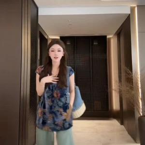uyan Summer Casual Lightweight Luxury Loose Slimming Breathable New Chinese Sle Small Flower T-irt Women's Faion - AliExpress Shirts & Blouses