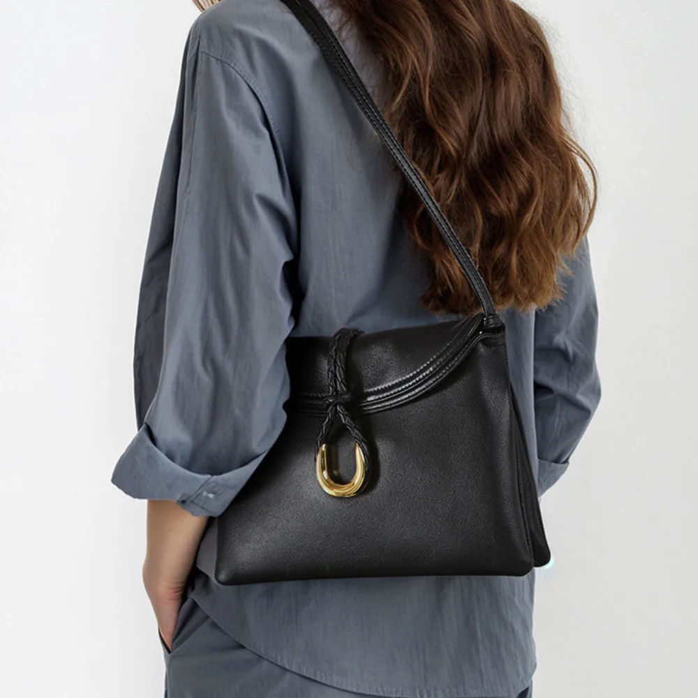 Ladies' шоппер High-end Saddle Sheepskin Luggage Armpit Bag Genuine Leather Bag Bags Female сумки сумка на плечо кожаная шопер - AliExpress Women's Handbags