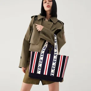 Large Capacity Woven Material Shopping Holiday Handbag Fashion Classic Retro Stripe Decoration Shoulder Bag - AliExpress Women's Handbags