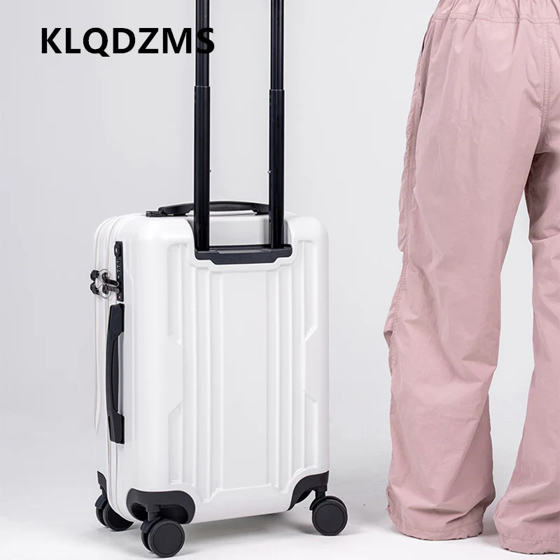 KLQDZMS Handheld Travel Suitcase Front Opening Boarding Box Multifunctional Trolley Case 20 Inches Women's Rolling Luggage - AliExpress Luggage