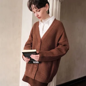 Chill Zoe Casual Korean Sle Loose Knitted Cardigan Women's Commute Top Lazy Faion Long Sve  Color Regular Fit - AliExpress Sweaters&Jumpers