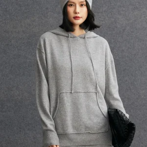 TLOML Women's 100% Cashmere Knitwear Hooded Solid Pullover Autumn Winter Cashmere Sweater Thick Soft Warm Casual Style Loose Top - AliExpress Sweaters&Jumpers