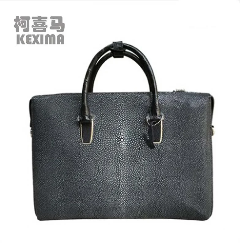 yongliang new pearl fish skin devil fish man handbag stingray leather bag one shoulder men hag male briefcase - AliExpress Women's Handbags