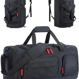 Women & Men Gym Bag 35L Anti-Theft Duffel with Shoe & Laptop Compartment, Carry On Weekender for Travel, Workout, Black - AliExpress Travel Bags