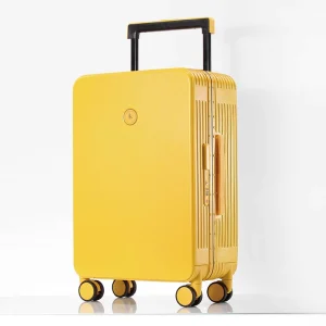 Wide tie rod travel luggage men women's fashion trolley suitcase 20/22/24/26 inch aluminum frame suitcase men TSA password case - AliExpress Luggage