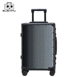 SUSHIMU carbon fibre Suitcase Wide Handle Travel Suitcase Men 20 24 26 Carry-On Luggage Women PC Aluminum Frame Trolley Case - AliExpress Luggage
