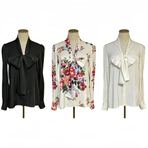 Women Silk Blouse Floral Print Bow Tie Shirt Elegant Office Lady Top Long Sleeve Luxury Work Blouse Spring 2026 - AliExpress Shirts & Blouses