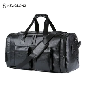 Genuine Leather Duffle Bag, Overnight Weekender Travel Bag with Adjustable Strap, Waterproof Gym Sports Bag for Training Fitness - AliExpress Travel Bags