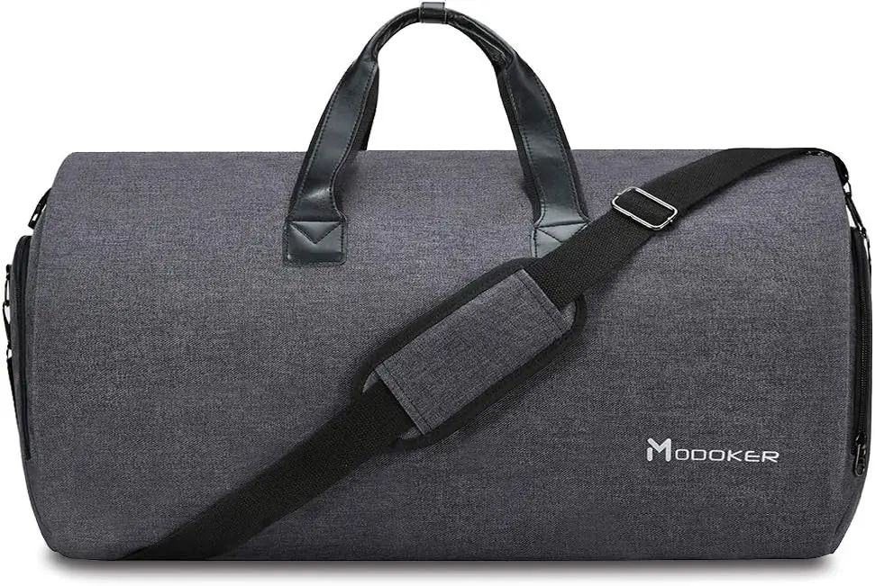 Convertible Garment Bag with Shoulder Strap - 2-in-1 Travel Duffel for Men & Women (Black) - AliExpress Travel Bags