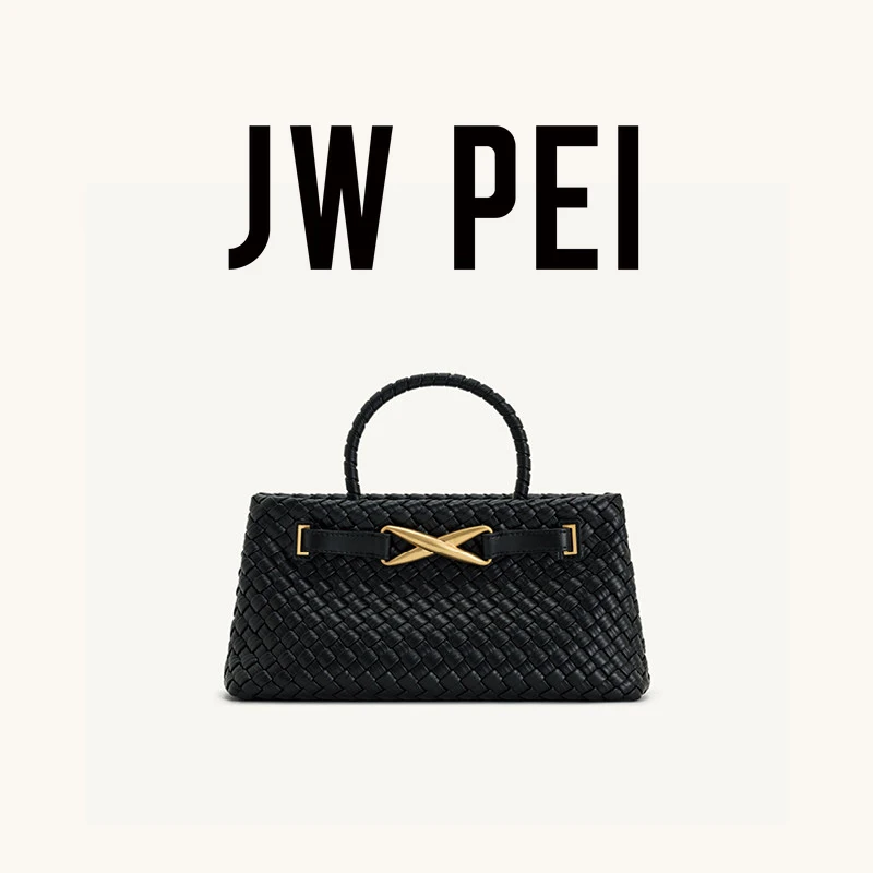 JW PEI bags Black JW PEI Braided Leather Mini Clutch Bag Women Hand Woven Retro Elegant Formal Occasion Top Handle Purse - AliExpress Women's Handbags