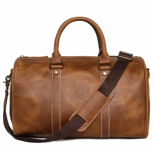 Vintage Crazy Horse Genuine Leather Travel Bag Large Luggage Men Leather Duffle Bag Large Weekend Bag Tote Big - AliExpress Travel Bags