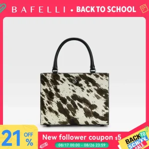 BAFELLI 2026 leather and fur splicing series, small and medium-sized commuter handbag, messenger bag, light luxury women's bag - AliExpress Women's Handbags